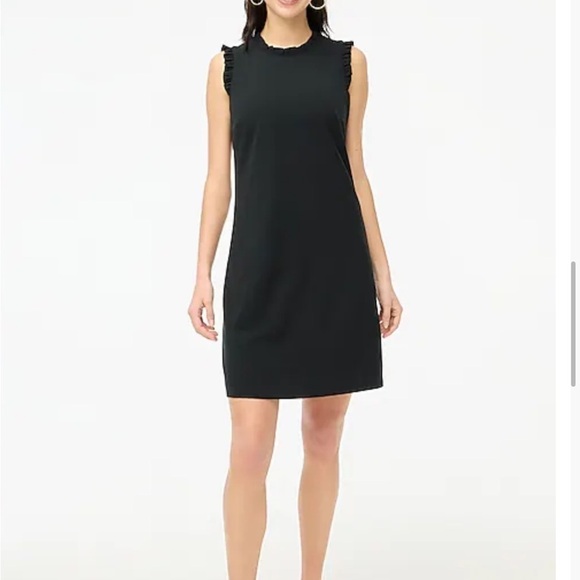 J‎ Crew Factory sleeveless Ruffleneck suiting dress in Black size 10 NWT BZ954 - Picture 1 of 10